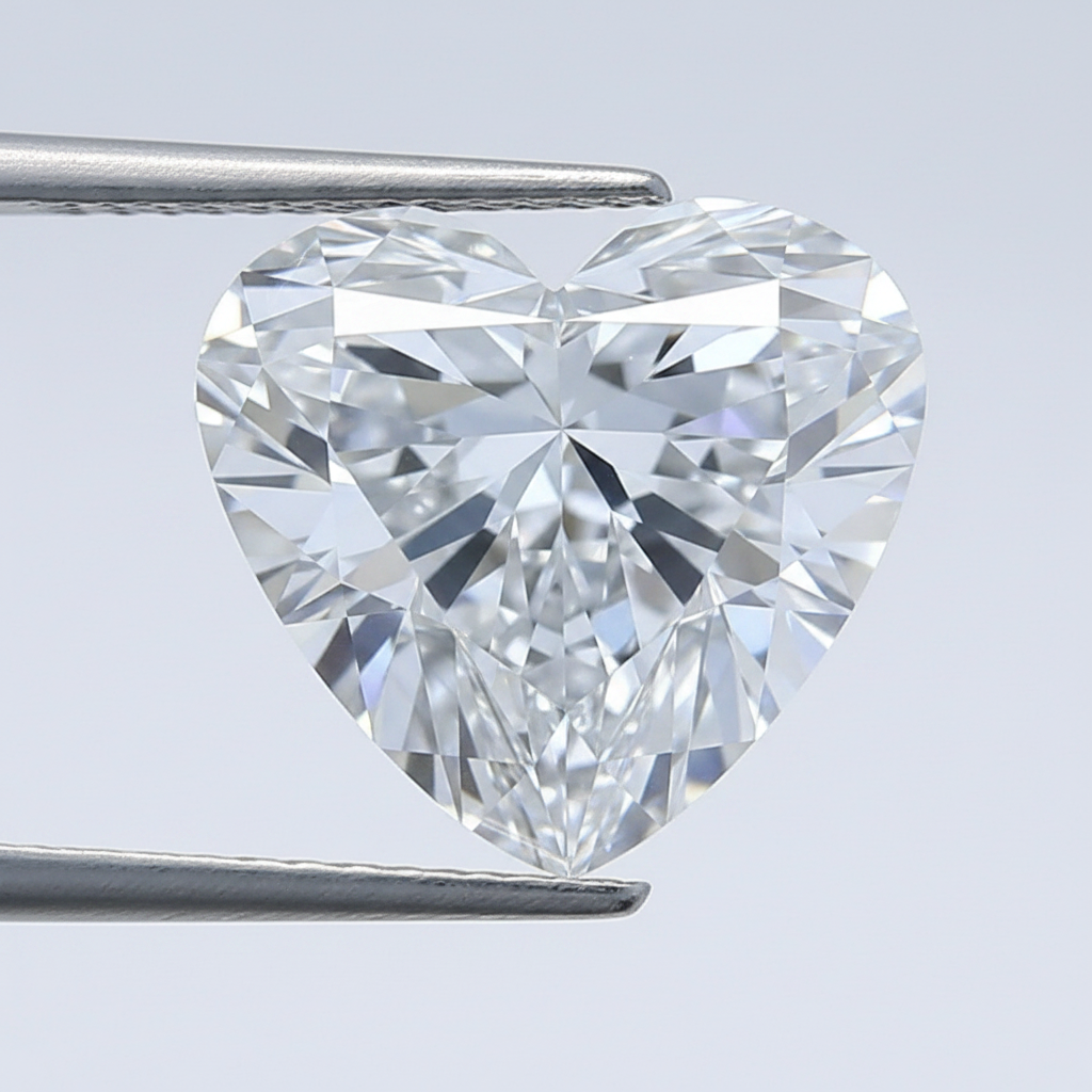 3.23 Carat D Color VVS1 Heart Shape CVD Lab Grown Diamond IGI Certified
