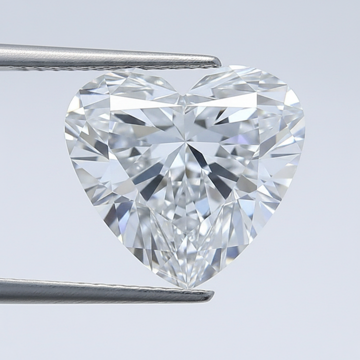3.23 Carat D Color VVS1 Heart Shape CVD Lab Grown Diamond IGI Certified
