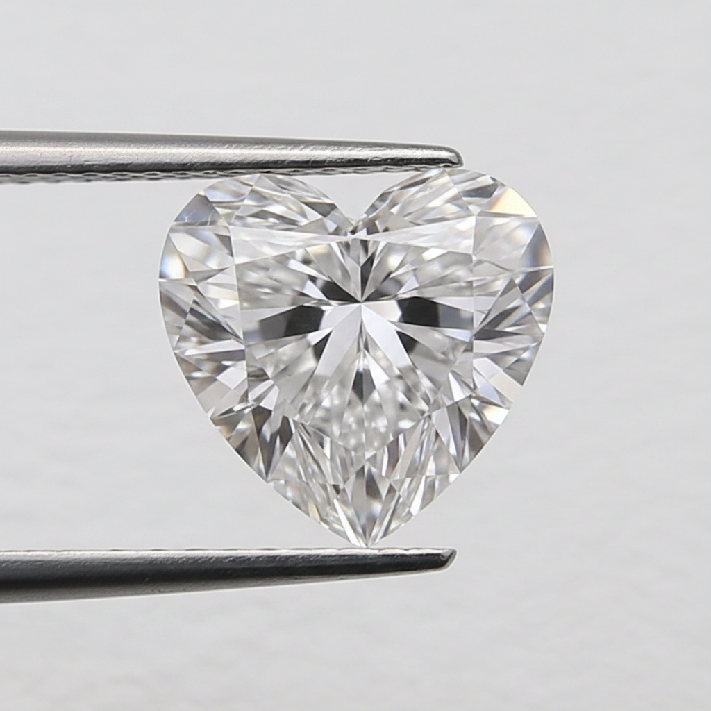 3.26 Carat F VS1 Heart Shape CVD Lab Grown Diamond IGI Certified
