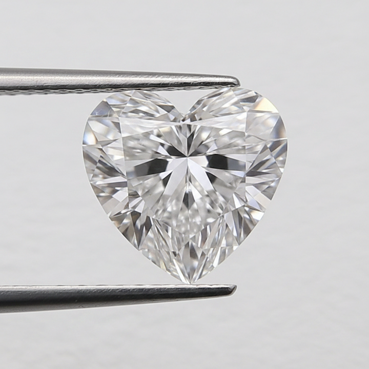 3.26 Carat F VS1 Heart Shape CVD Lab Grown Diamond IGI Certified
