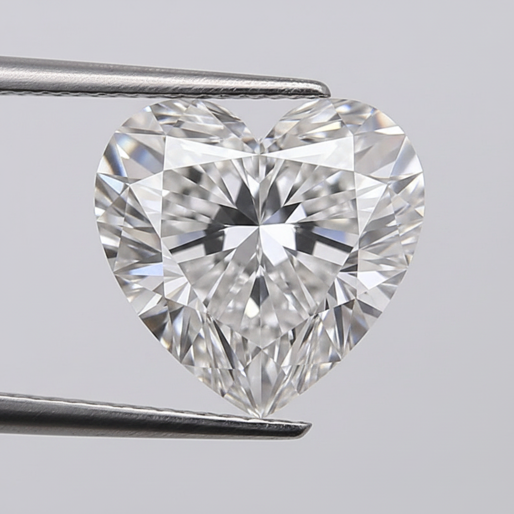 3.26 Carat F VS1 Heart Shape CVD Lab Grown Diamond IGI Certified
