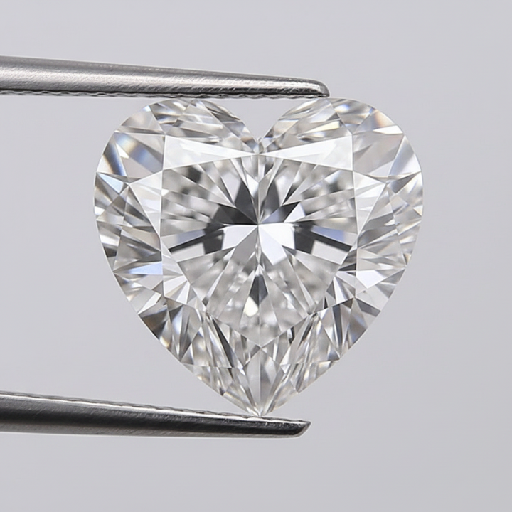 3.26 Carat F VS1 Heart Shape CVD Lab Grown Diamond IGI Certified
