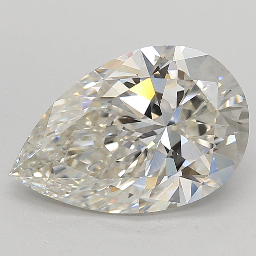 3.26 Carat Pear Cut Lab Grown Diamond VS1 H
