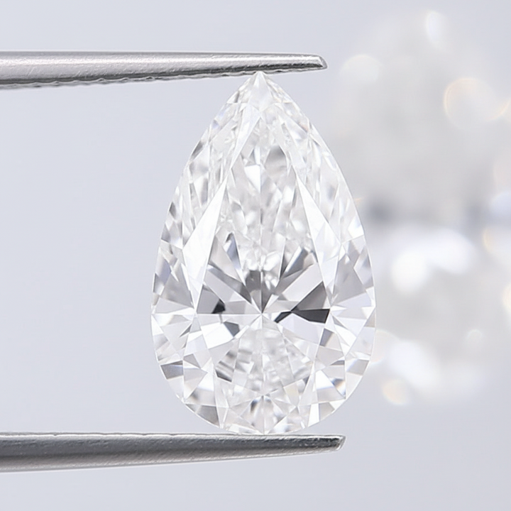 3.30 Carat D VS1 Pear Shape CVD Lab Grown Diamond IGI Certified
