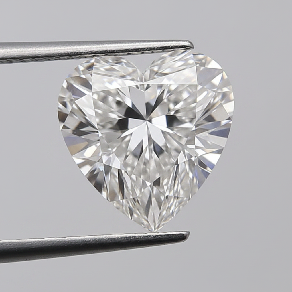 3.34 Carat F VVS2 Heart Shape CVD Lab Grown Diamond IGI Certified
