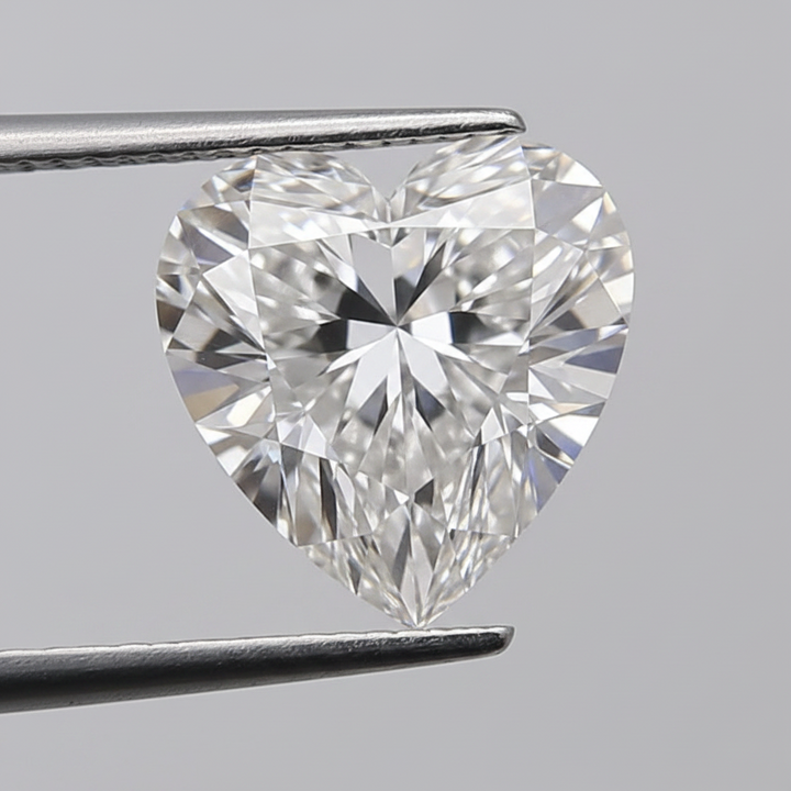 3.34 Carat F VVS2 Heart Shape CVD Lab Grown Diamond IGI Certified
