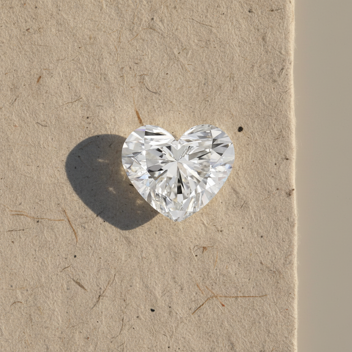 3.34 Carat Heart Cut Lab Grown Diamond VS2 F Color IGI Certified
