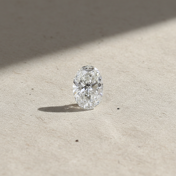 3,37 Karat ovaler, im Labor geschliffener Diamant, VS1/F