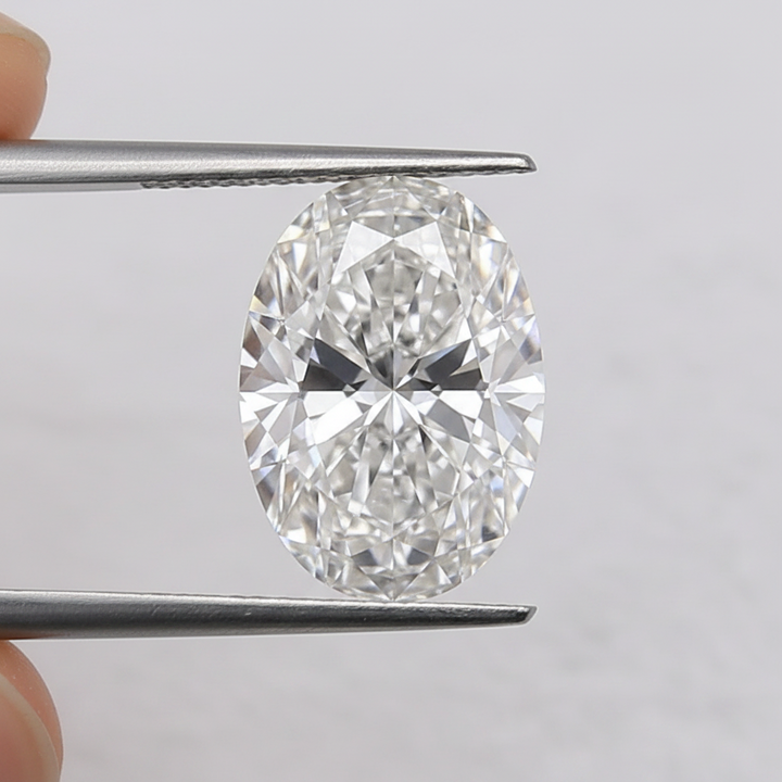 3,37 Karat ovaler, im Labor geschliffener Diamant, VS1/F