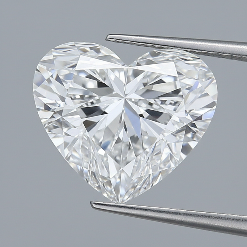 3.39 Carat E Color VVS1 Heart Shape CVD Lab Grown Diamond IGI Certified
