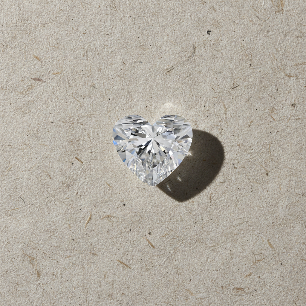 3.40 Carat Heart Cut Lab Grown Diamond VS1 D Color IGI Certified
