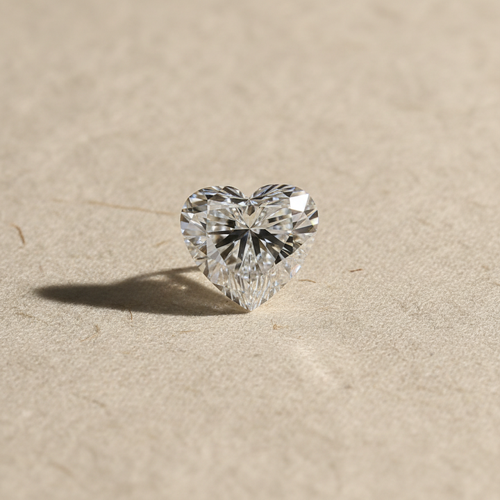 3.49 Carat Heart Cut Lab Grown Diamond VS1 F Color IGI Certified
