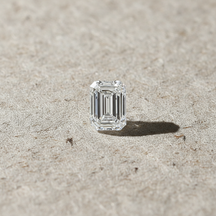 3.50 Carat Emerald Cut Lab Grown Diamond, VS2/D