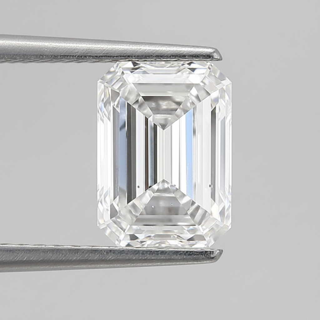 3.50 Carat Emerald Cut Lab Grown Diamond, VS2/D