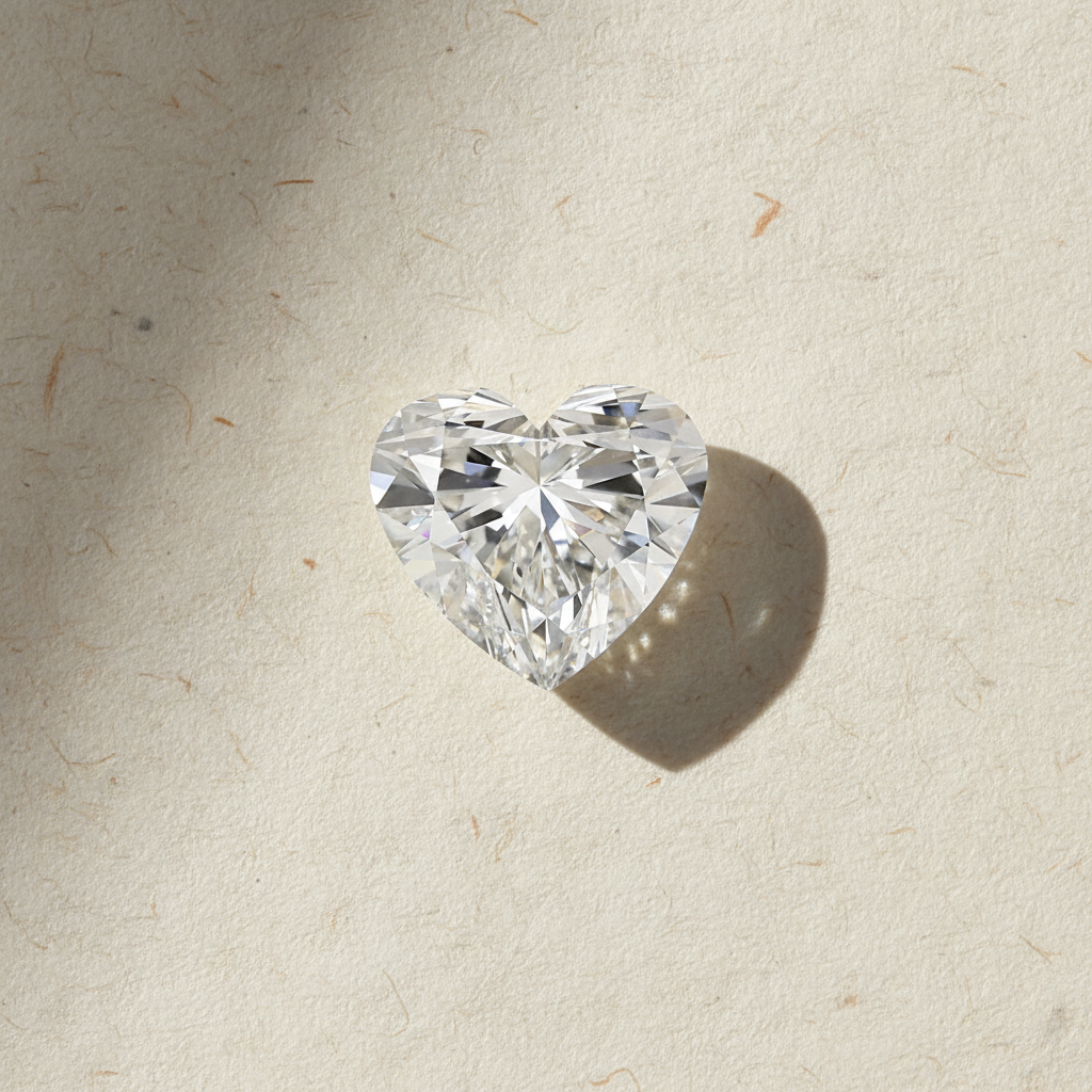 3.50 Carat Heart Cut Lab Grown Diamond VS1 F Color IGI Certified

