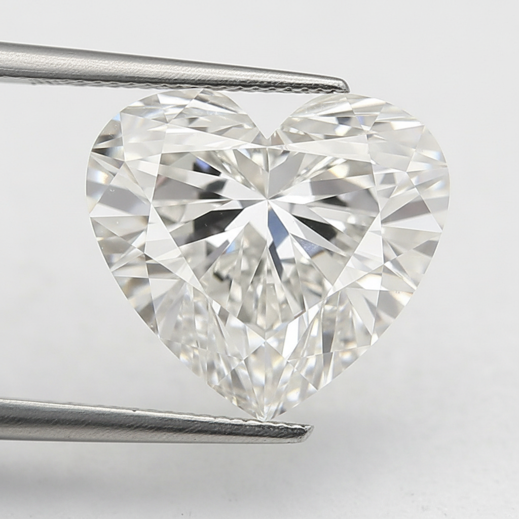 3.50 Carat F Color VS1 Heart Shape CVD Lab Grown Diamond IGI Certified
