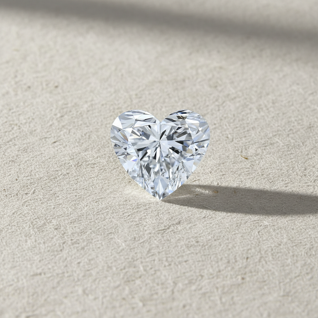 3.50 Carat Heart Cut Lab Grown Diamond VVS1 D Color IGI Certified
