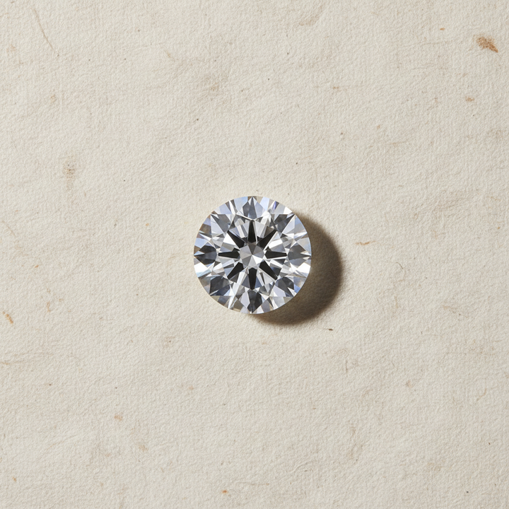 Diamante redondo cultivado em laboratório de 3,50 quilates, VS1/G