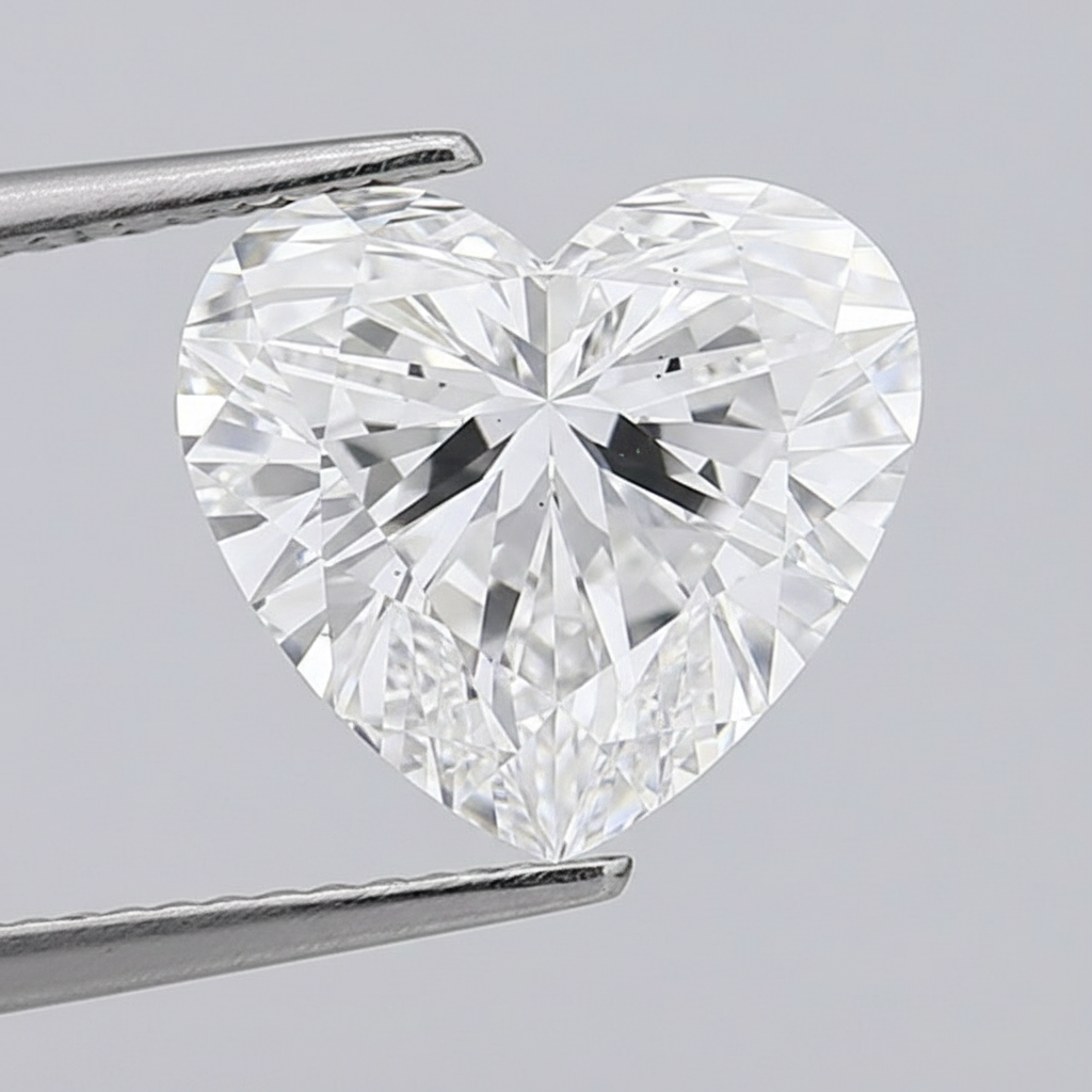 3.52 Carat E VS2 Heart Shape CVD Lab Grown Diamond IGI Certified
