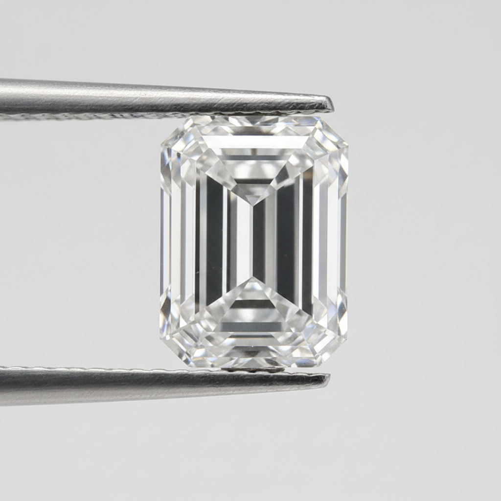 3.53 Carat Emerald Cut Lab Grown Diamond, VS2/D