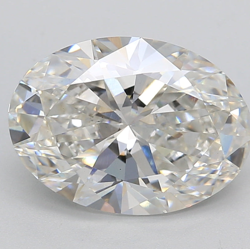 Diamante coltivato in laboratorio a taglio ovale da 3,53 carati VS1 H