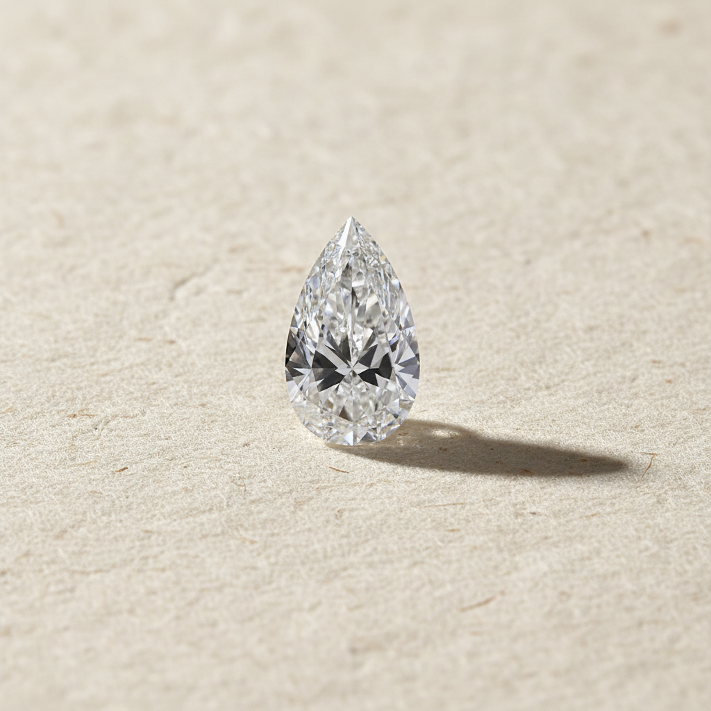3.53 Carat Pear Cut Lab Grown Diamond VVS2 F Color IGI Certified
