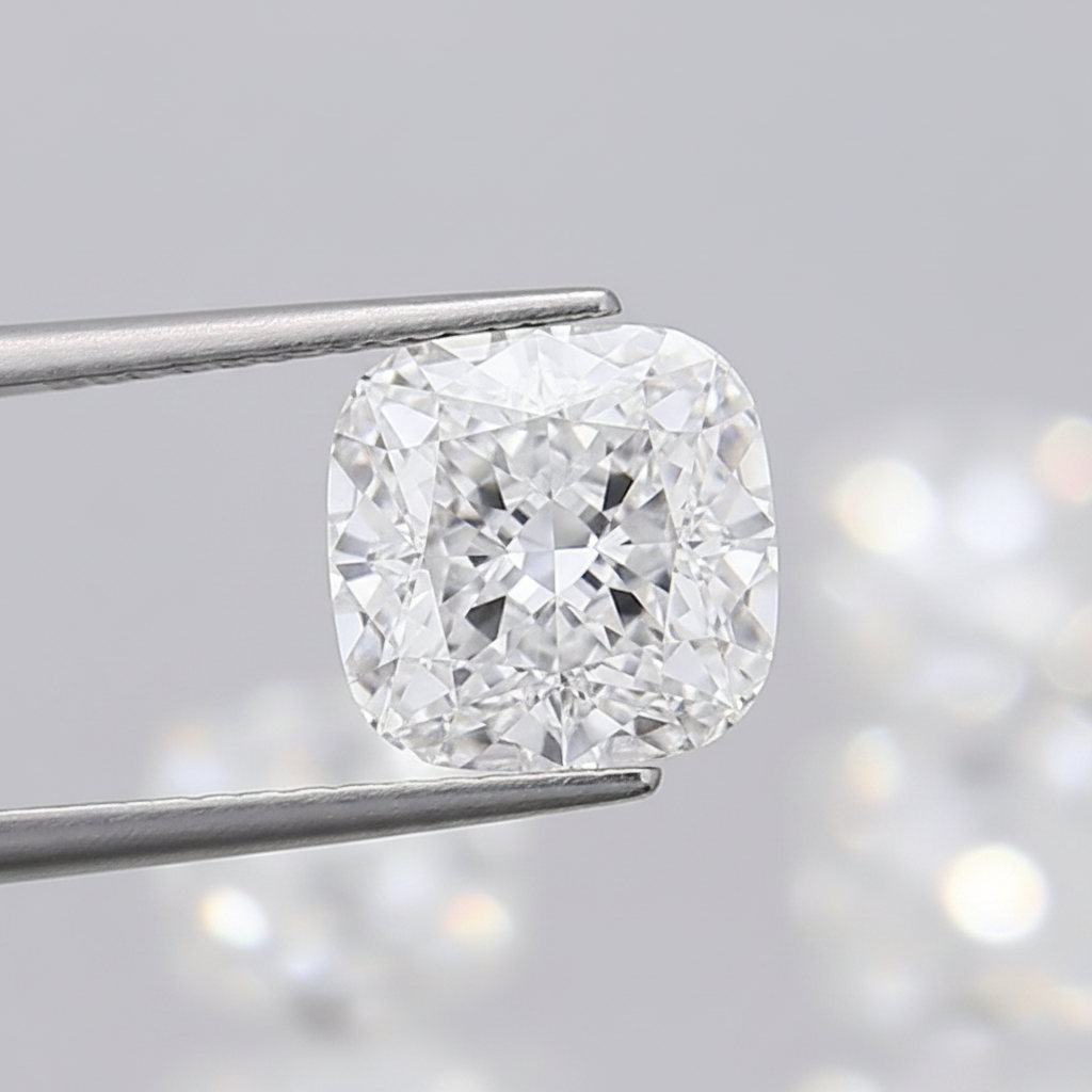 3.56 Carat Cushion Cut Lab Grown Diamond, VVS1/D
