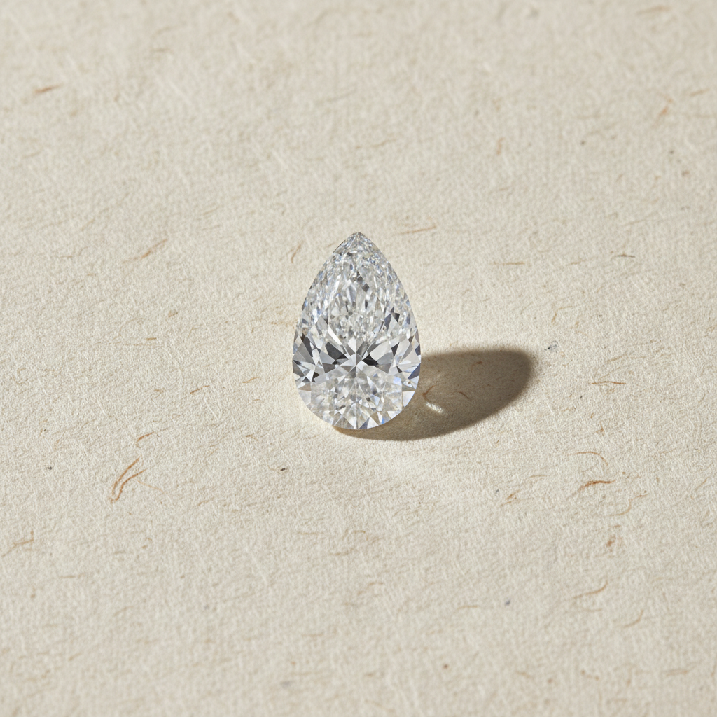 3.57 Carat Pear Cut Lab Grown Diamond VS2 D Color IGI Certified
