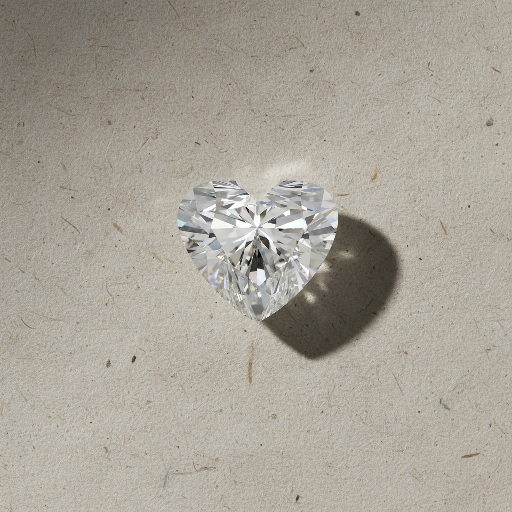 3.58 Carat Heart Cut Lab Grown Diamond VS1 F Color IGI Certified

