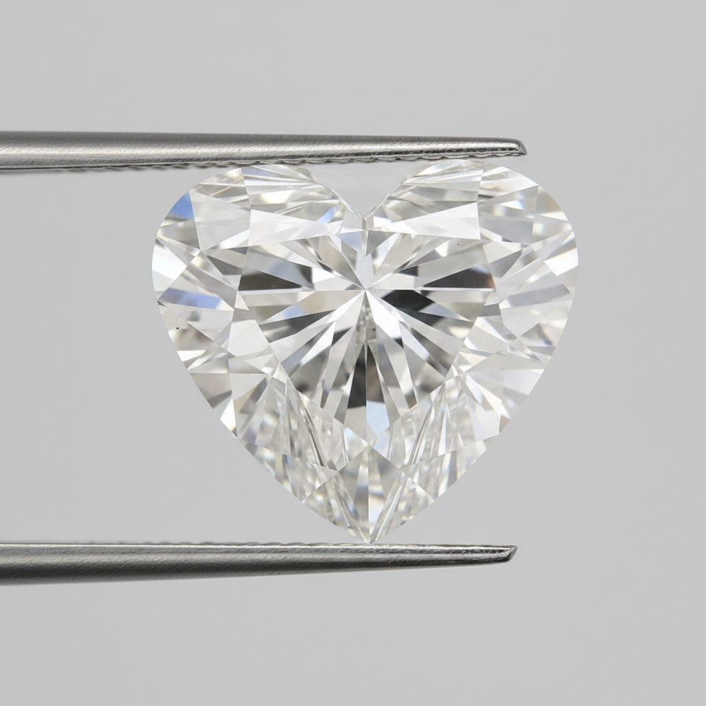 3.58 Carat F Color VS1 Heart Shape CVD Lab Grown Diamond IGI Certified
