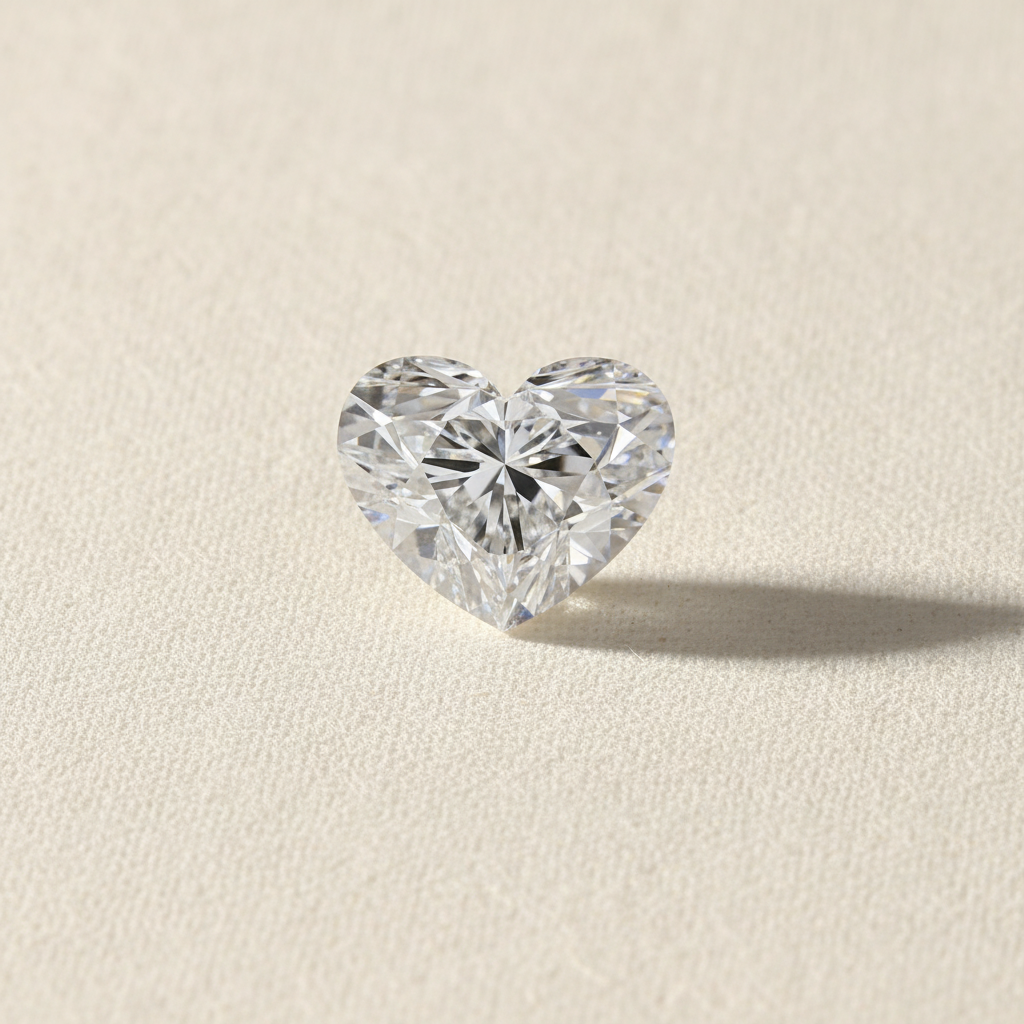 3.59 Carat Heart Cut Lab Grown Diamond VS1 F Color IGI Certified
