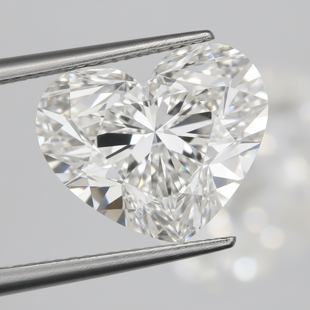 3.59 Carat F Color VS1 Heart Shape CVD Lab Grown Diamond IGI Certified
