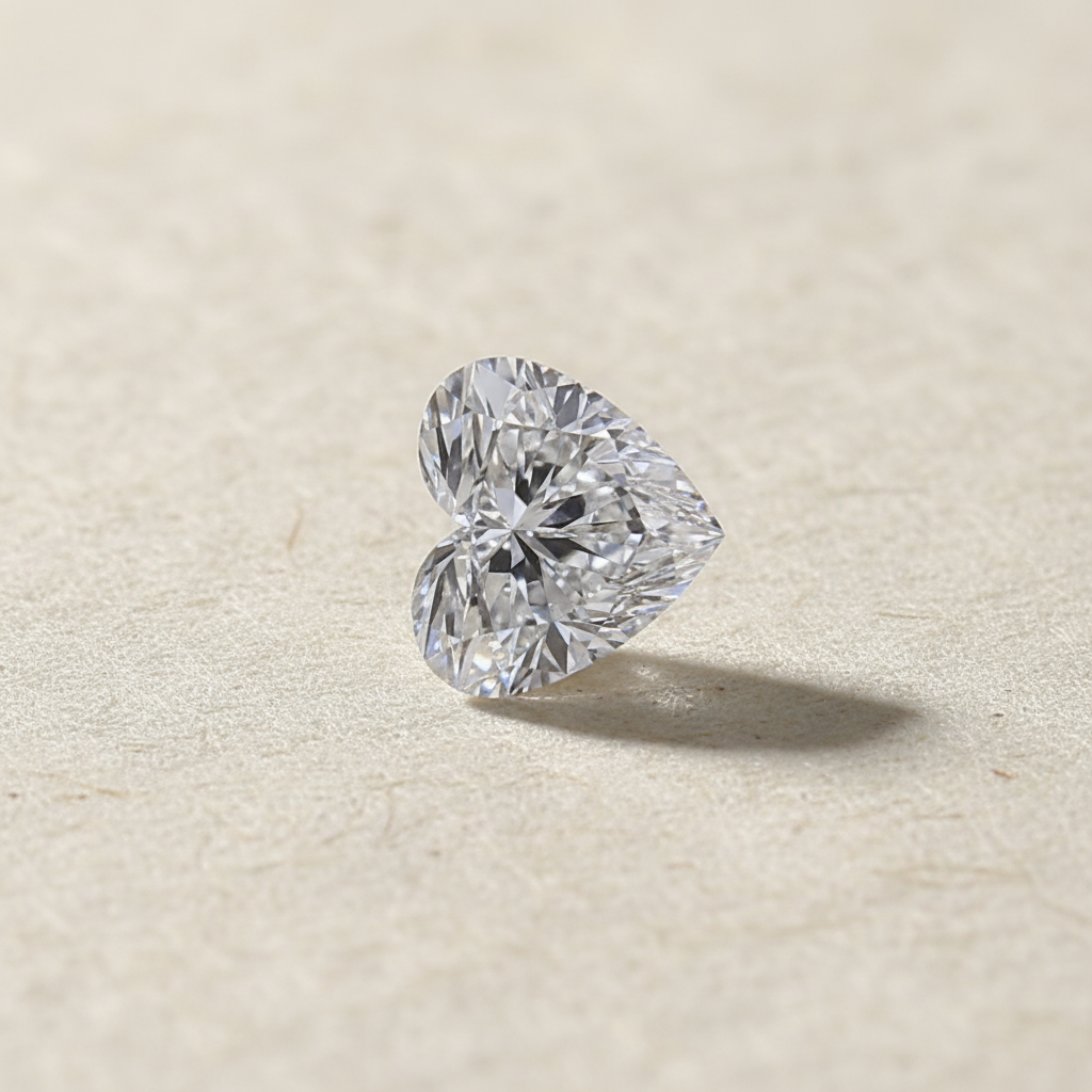 3.70 Carat Heart Cut Lab Grown Diamond VS1 E Color IGI Certified
