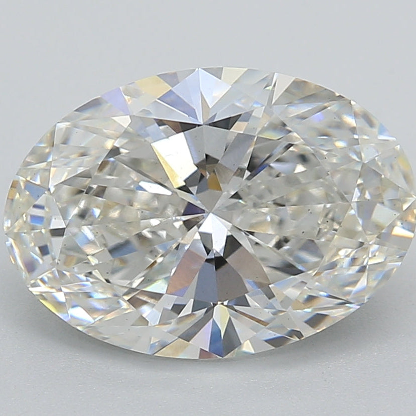 Diamante cultivado en laboratorio de talla ovalada de 3,71 quilates VS1 H