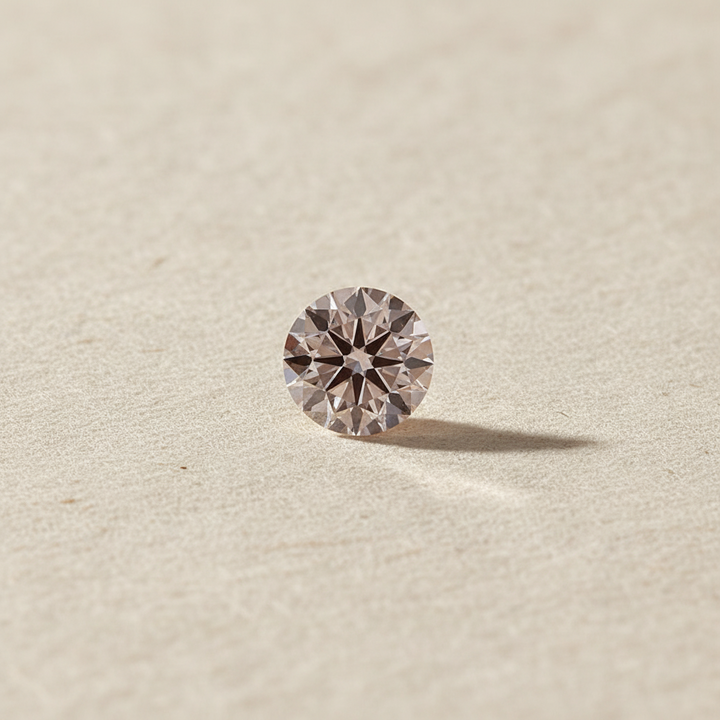 3,82 karaat ronde geslepen laboratoriumdiamant, VS1/fancy roze