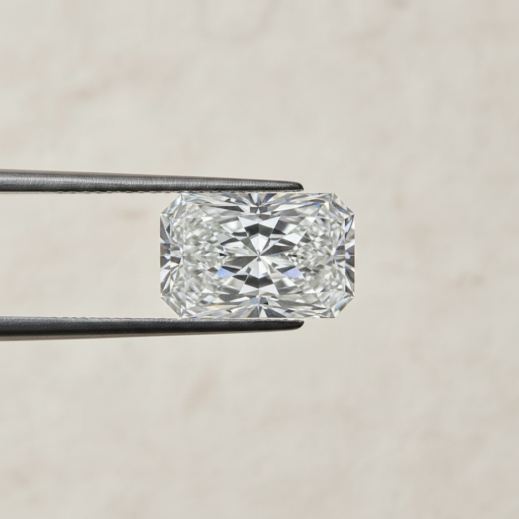 3,83 Karat strahlender, im Labor gezüchteter Diamant, VVS1/E