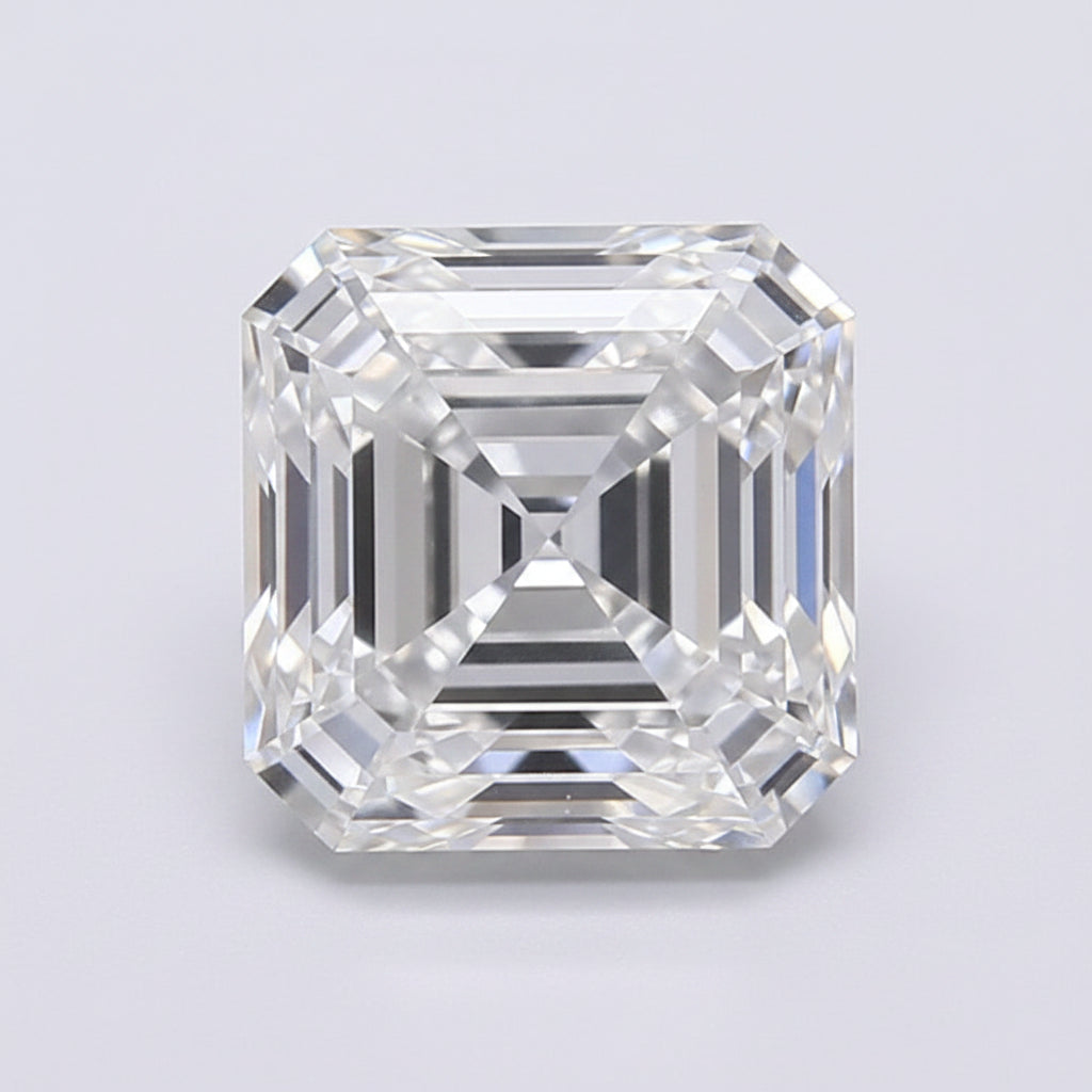 Diamant cultivé en laboratoire Asscher de 3,96 carats, VVS2/E