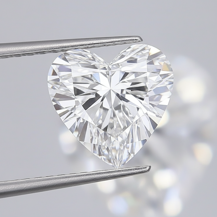 8.06 Carat E VS1 Heart Shape CVD Lab Grown Diamond IGI Certified

