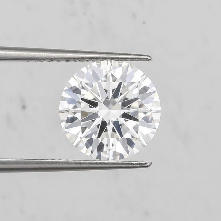 5.09 Carat Round Brilliant F VS2 CVD Lab Grown Diamond Excellent Cut IGI Certified