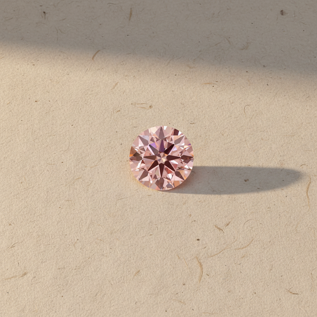 4.01 Carat Round Fancy Intense Pink Lab Grown Diamond VS1 IGI Certified