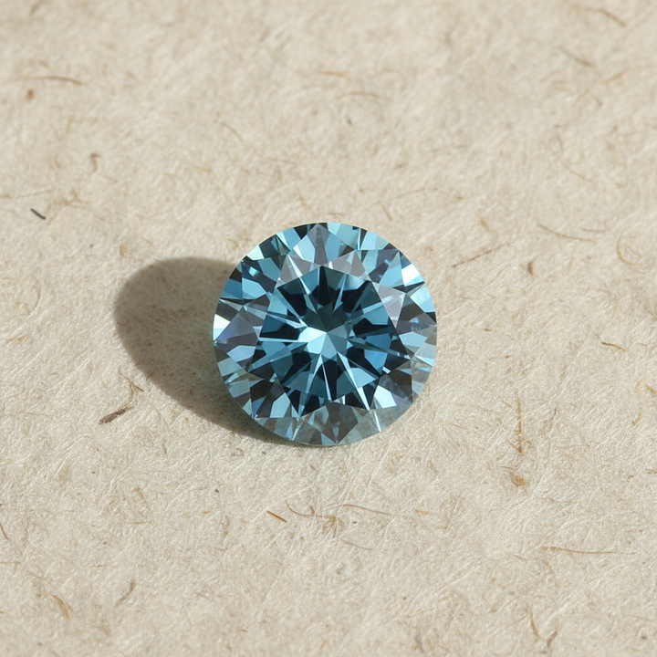 4.01 Carat Round Fancy Vivid Blue Lab Grown Diamond VVS2 IGI Certified