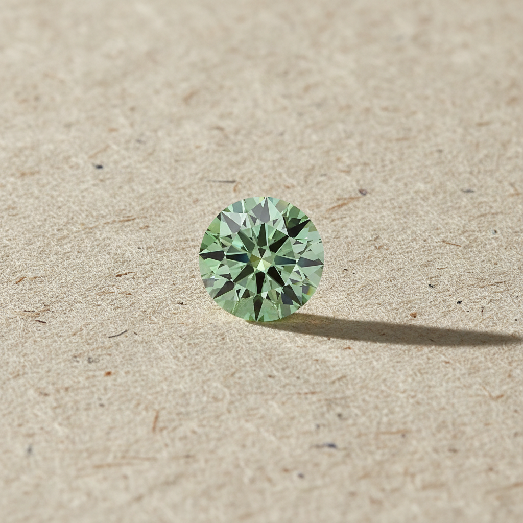 4.04 Carat Round Fancy Vivid Green Lab Grown Diamond VS1 IGI Certified