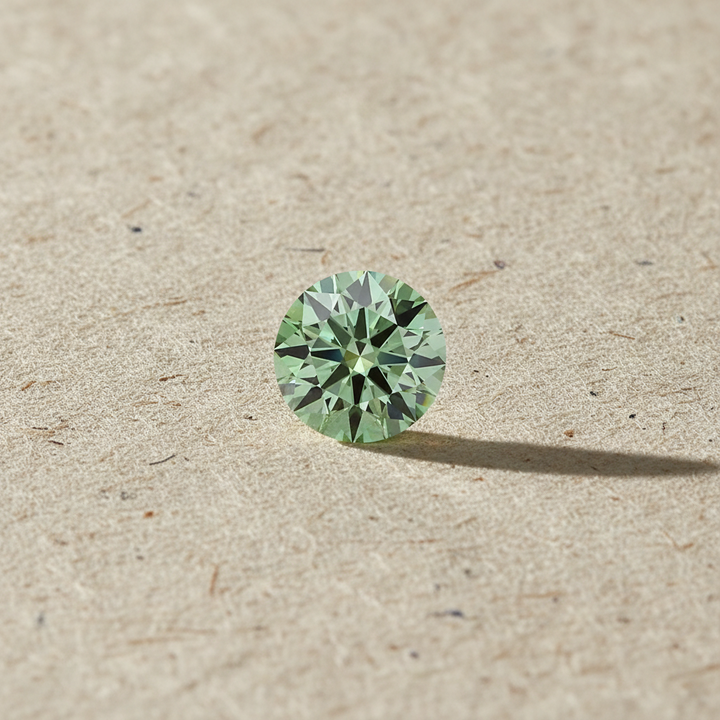 4.04 Carat Round Fancy Vivid Green Lab Grown Diamond VS1 IGI Certified