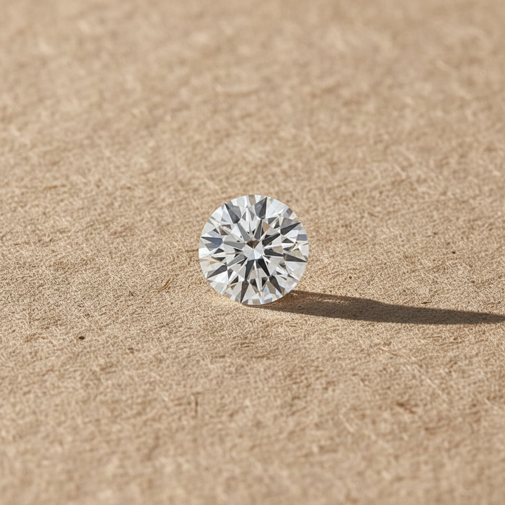 4.07 Carat Round F VVS2 Lab Grown Diamond Ideal Cut IGI Certified