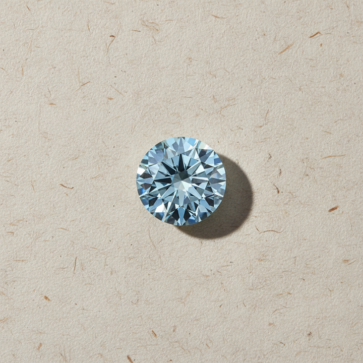 4.92 Carat Round Fancy Vivid Blue Lab Grown Diamond VVS2 IGI Certified