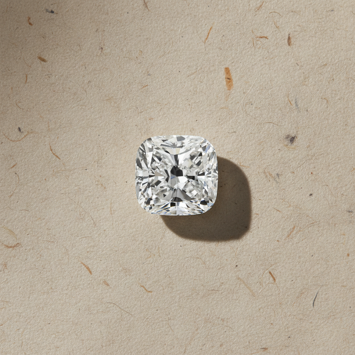 4,00 karaat kussengeslepen laboratorium-gegroeide diamant, VS1/F