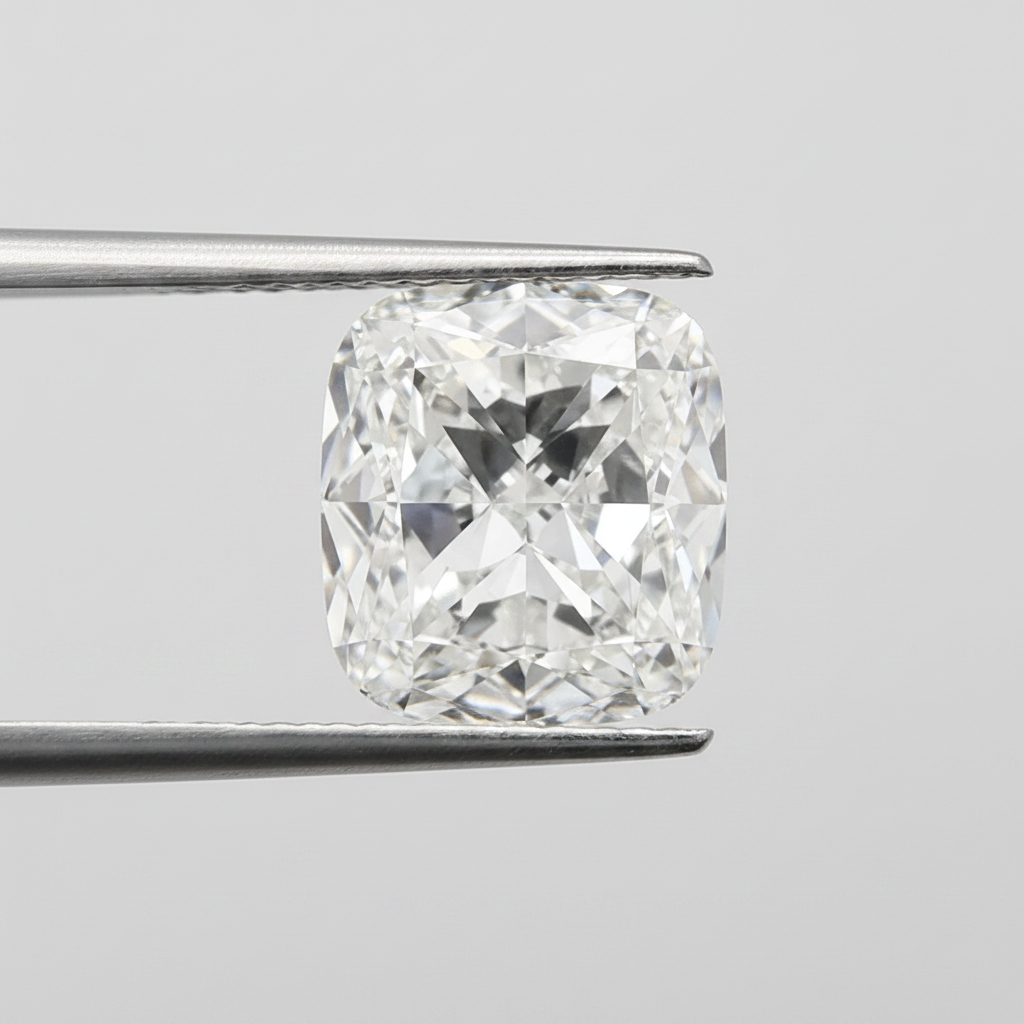 4.00 Carat Cushion Modified Cut Lab Grown Diamond, VVS2/F