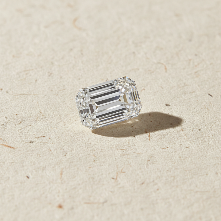 4.00 Carat Emerald Cut Lab Grown Diamond, VVS1/F