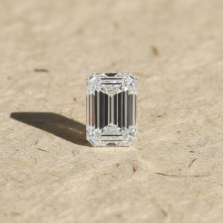 4.00 Carat Emerald Cut Lab Grown Diamond, VVS2/E