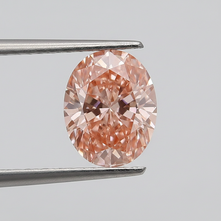 4,00 karaat ovale geslepen laboratoriumdiamant, VS1/fancy levendig roze